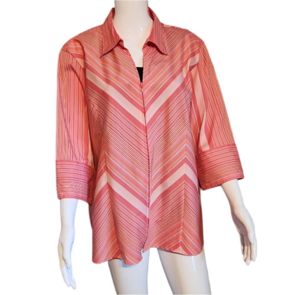 DCC Stretch Pink Orange Yellow Stripped Top